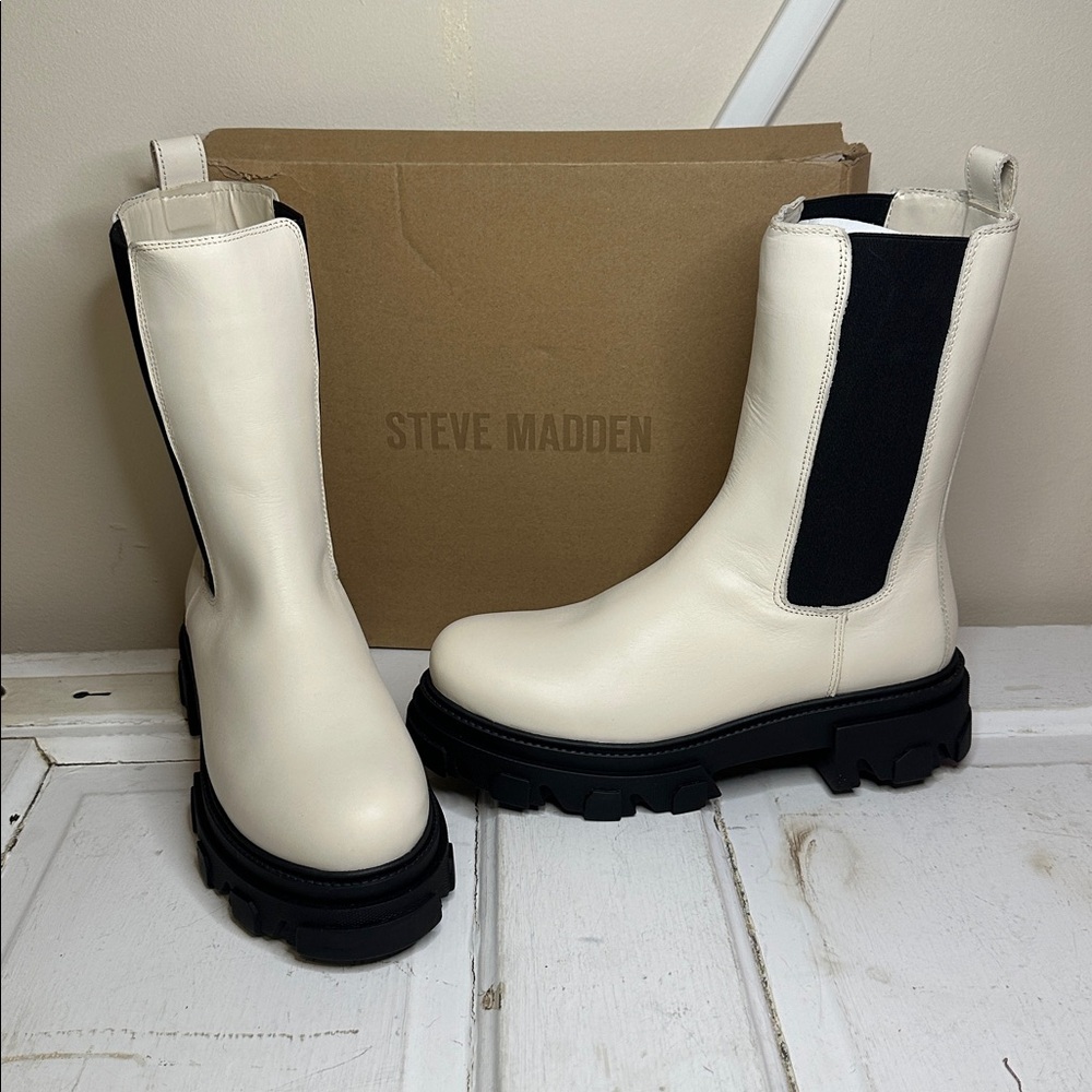 Steve Madden Leather Platform Boots